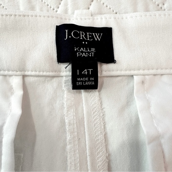 J.Crew Kallie Pant White Size 14 Tall Stretch Cotton Trousers - Picture 7 of 13